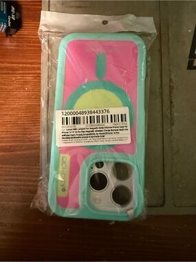 Cicicity Pink & Teal Silicone Phone Case for iPhone